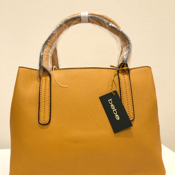 New Mustard BEBE Mini Satchel - Picture 3 of 5